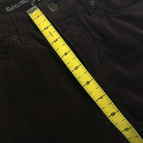 Second Yoga Canadian Made Wine Coloured Slim Fit Corduroy Pants - Picture 14 of 14
